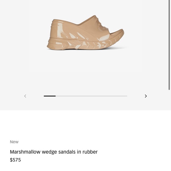 Givenchy Marshmallow wedge sandals Clay  in rubber size 38 - Picture 4 of 17